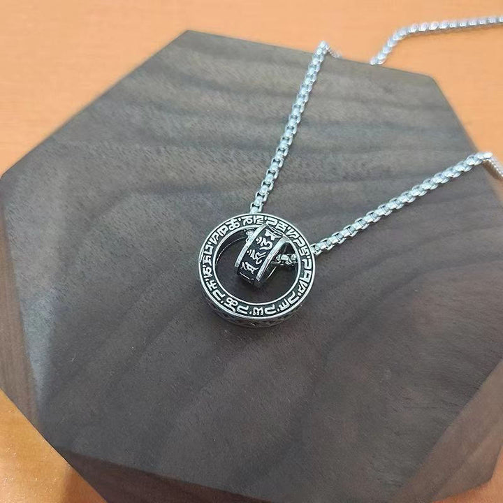 Buddha Stones, tibetischer Om Mani Padme Hum, geschnitzter Friedensreinheitsketten-Halskettenanhänger - image 8