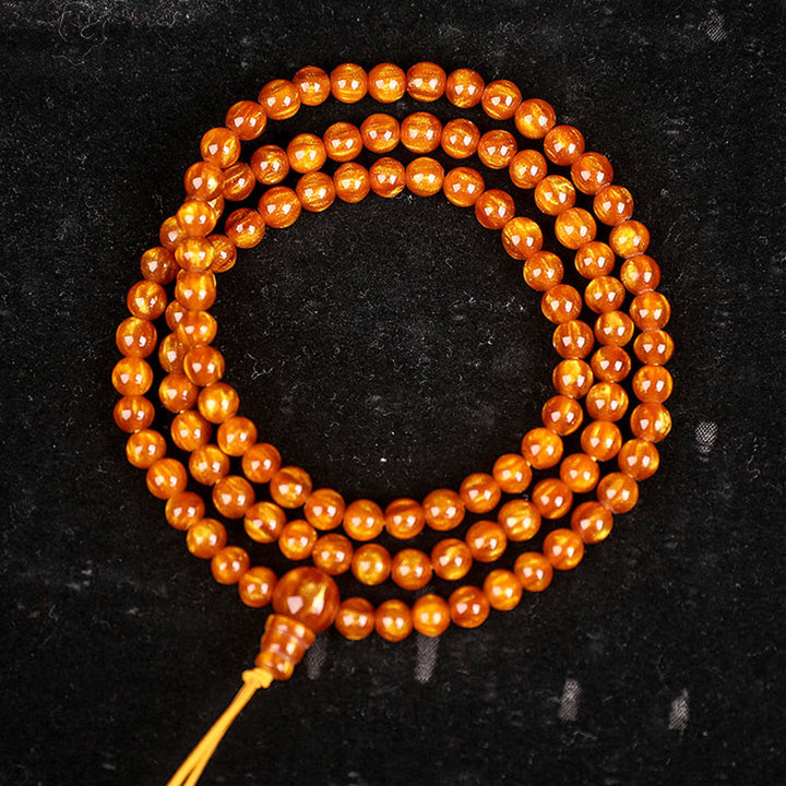 Buddha Stones Golden Sea Willow Success Positive Armband Mala - 6*108 mm - image 13