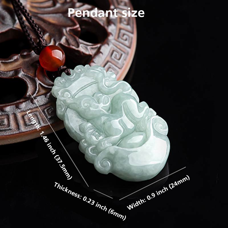 Buddha Stones, natürliche Jade, 12 chinesische Sternzeichen, Erfolgs-Anhänger-Halskette - image 4