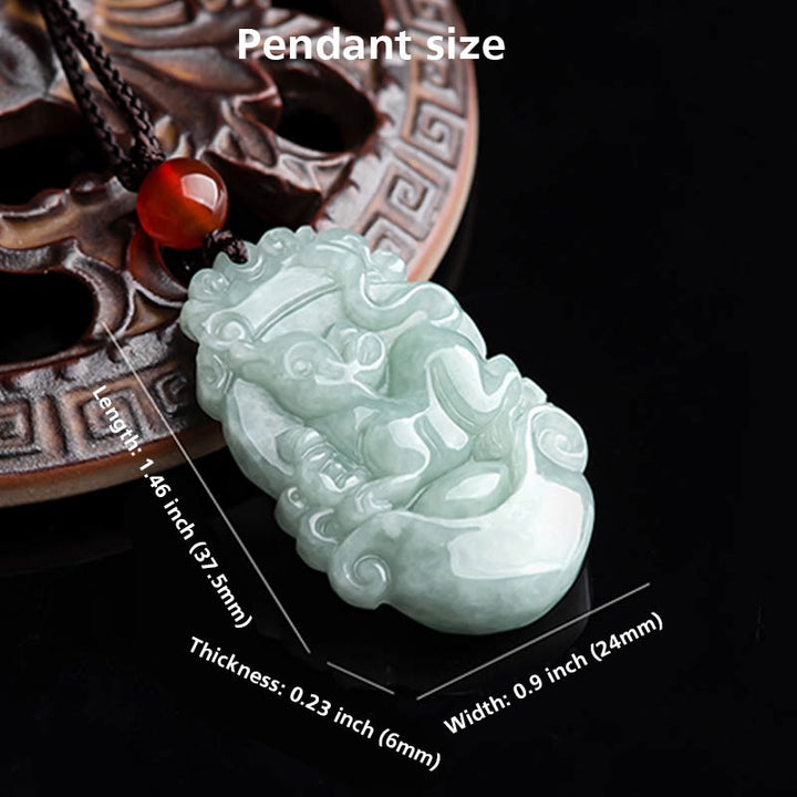 Buddha Stones, natürliche Jade, 12 chinesische Sternzeichen, Erfolgs-Anhänger-Halskette - image 4