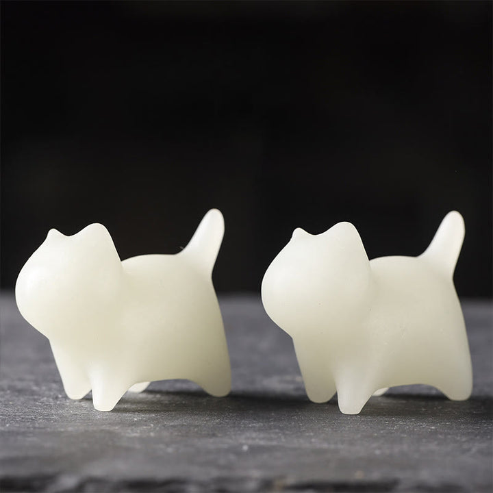 Buddha Stones, 2 Stück, Mini-Glühstein, niedliche Katze, leuchtende Glückskatze, Energie-Dekoration - image 8