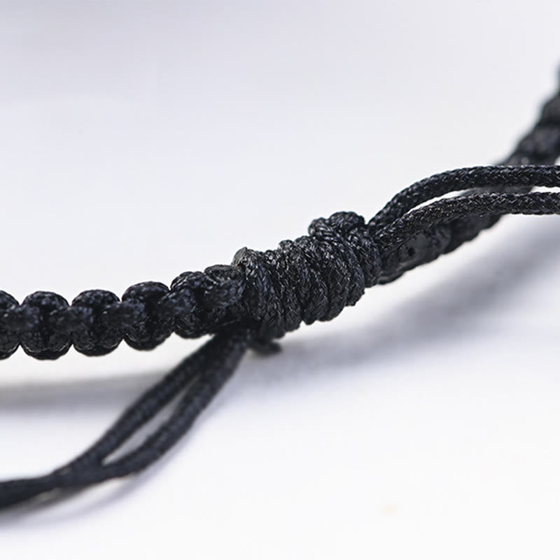 Buddha Stones, kleines Blatt, rotes Sandelholz, Ebenholz, süßer Katzenkopf, ruhiger Schutz, geflochtenes Armband - image 8