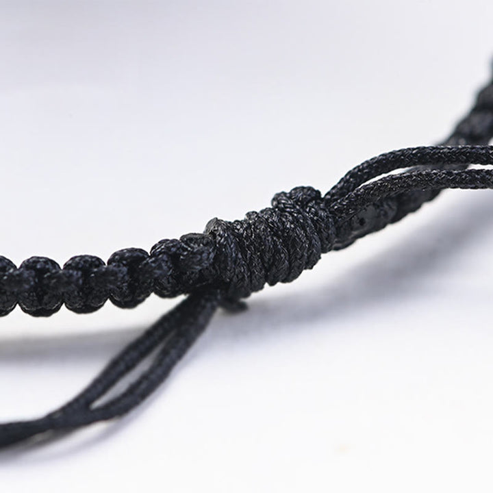 Buddha Stones, kleines Blatt, rotes Sandelholz, Ebenholz, süßer Katzenkopf, ruhiger Schutz, geflochtenes Armband - image 8