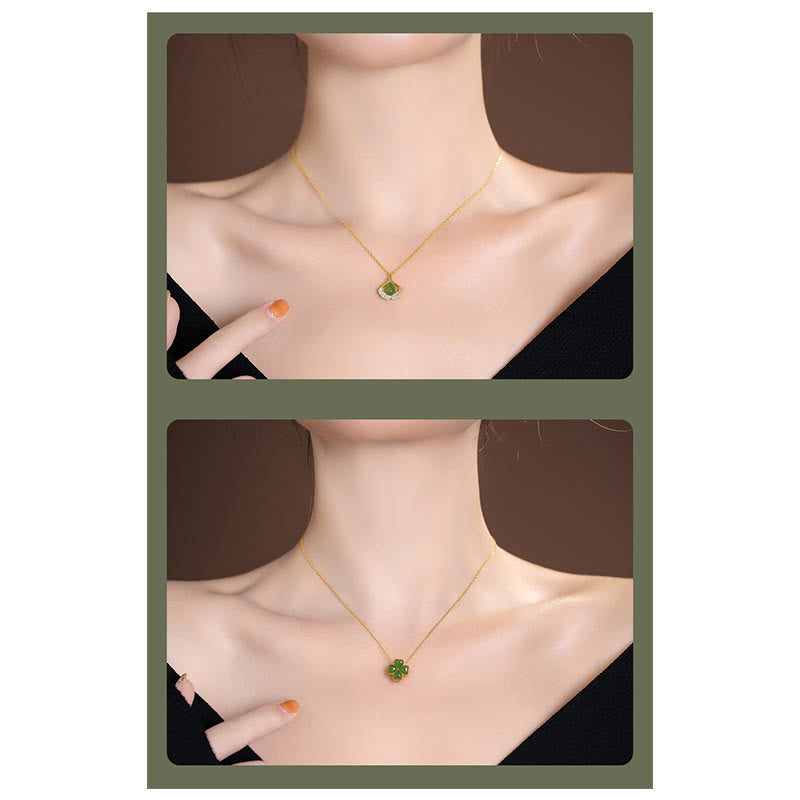 925 Sterling Silber natürliche Hetian Jade Cyan Jade Glück lachender Buddha Schmetterling Halskette Anhänger - image 36