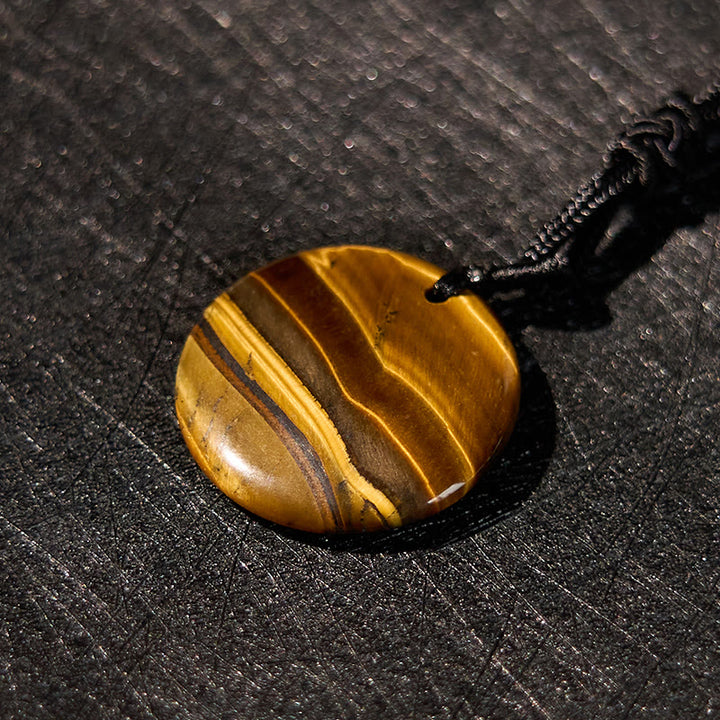 Buddha-Steine, verschiedene Kristalle, Amethyst, Tigerauge, grüner Aventurin, Yin Yang, spiritueller Halskettenanhänger