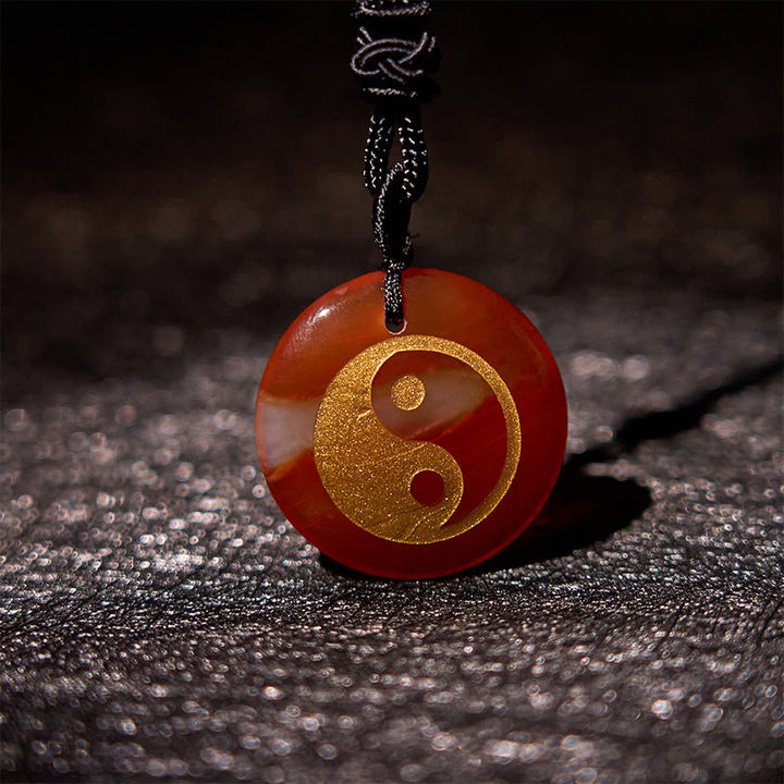 Buddha-Steine, verschiedene Kristalle, Amethyst, Tigerauge, grüner Aventurin, Yin Yang, spiritueller Halskettenanhänger