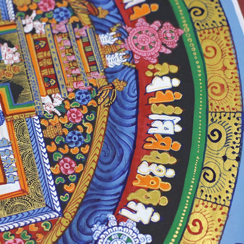 Buddha Stones, tibetisches Thangka-Gemälde, Segen, handgefertigte Dekoration