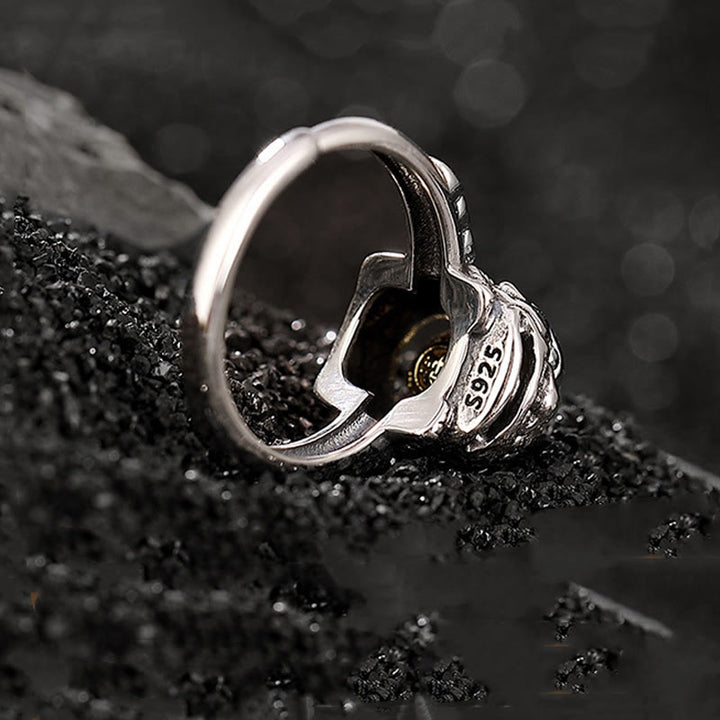 Buddha Stones 925 Sterling Silber PiXiu Kupfer Münze Reichtum verstellbarer Ring - image 3