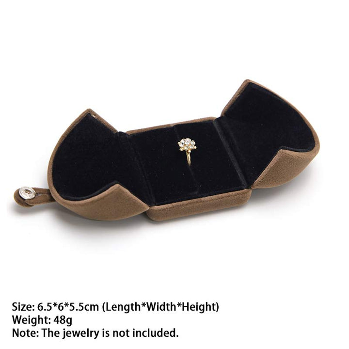 Schmuck-Aufbewahrungsbox, Flanell-Geschenkbox - Braun - Ringbox - image 12