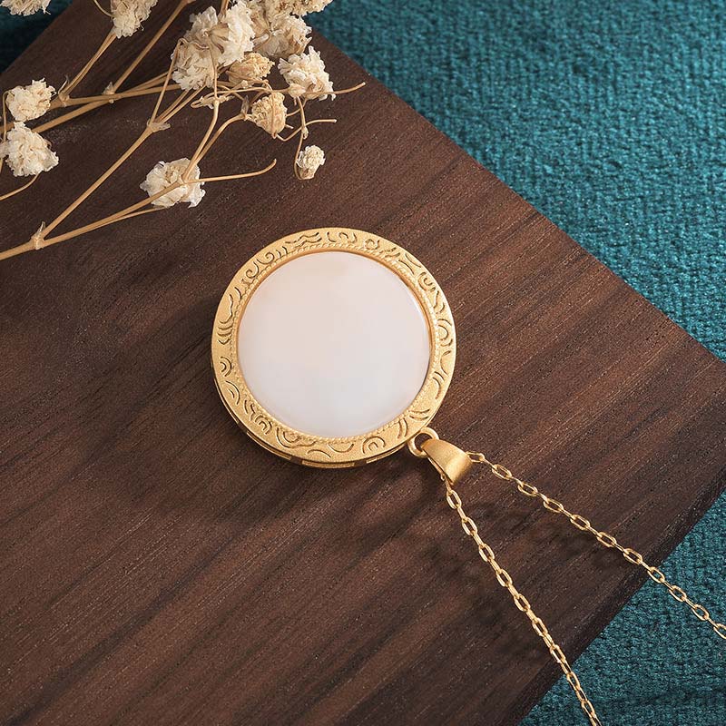 Halskette zum Segen des Jahres des Tigers aus Weiß Jade - image 4