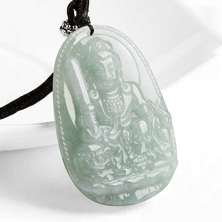 Buddha Stones Chinesisches Sternzeichen Natal Buddha Jade Reichtum Wohlstand Halskette Anhänger - Kaninchen - image 5