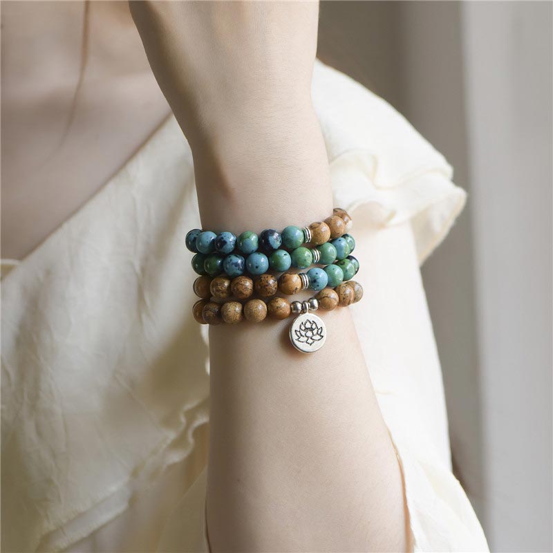 Buddha Stones 108 Meditation Heilung mehrschichtige Mala