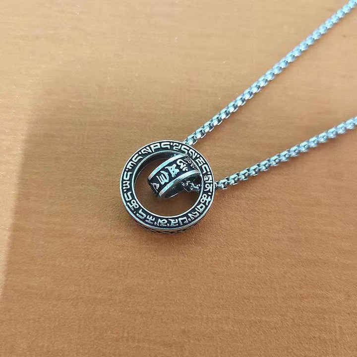 Buddha Stones, tibetischer Om Mani Padme Hum, geschnitzter Friedensreinheitsketten-Halskettenanhänger - image 10