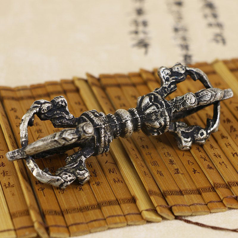 Buddha Stones Tibetische Meditationsglocke und Vajra Dorje Kupfer-Dekorationsset - image 9