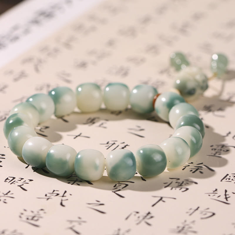 Buddha Stones, Farbverlauf, Bodhi-Samen, neunschwänziger Fuchs, Katzenpfote, Klaue, Kiefernzapfen, Friedensarmband - image 7