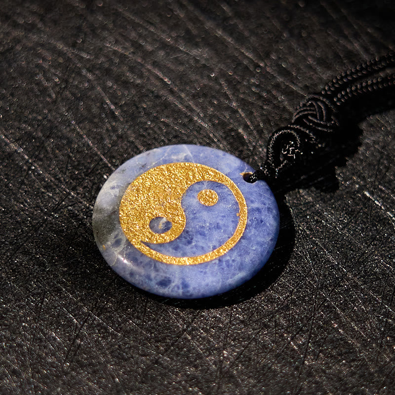 Buddha-Steine, verschiedene Kristalle, Amethyst, Tigerauge, grüner Aventurin, Yin Yang, spiritueller Halskettenanhänger