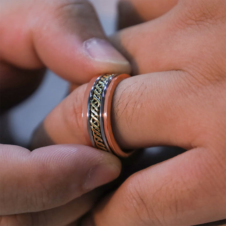 Buddha Stones Magnetischer Kupfer-Balance-verstellbarer Manschettenarmband-Armreif