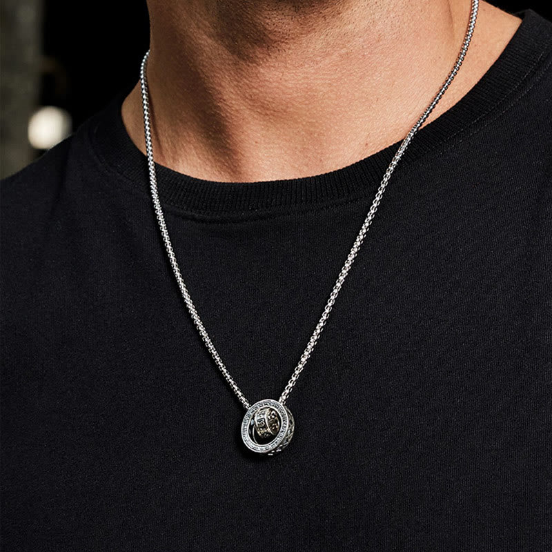 Buddha Stones, tibetischer Om Mani Padme Hum, geschnitzter Friedensreinheitsketten-Halskettenanhänger - image 11