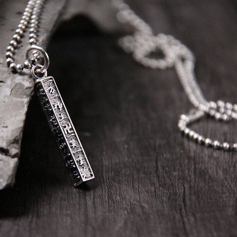 925 Sterling Silber tibetischer Om Mani Padme Hum Buddha Hakenkreuz Symbol Weisheit Halskette Anhänger - image 5