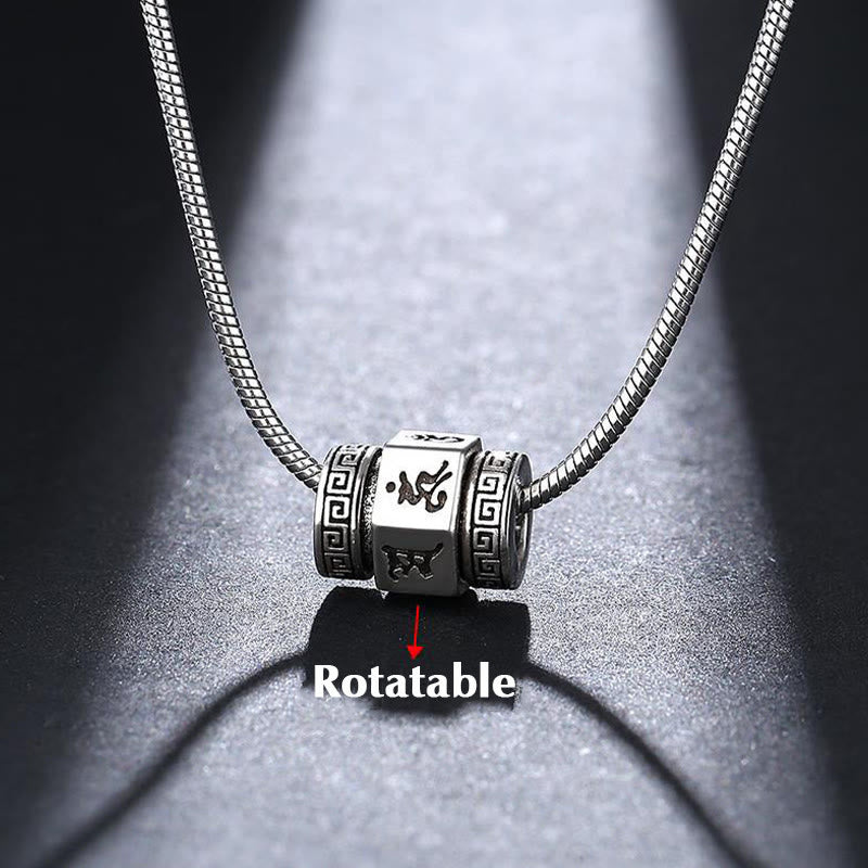 Buddha Stones, tibetische Om Mani Padme Hum Peace-Halskette, drehbarer Anhänger - image 3