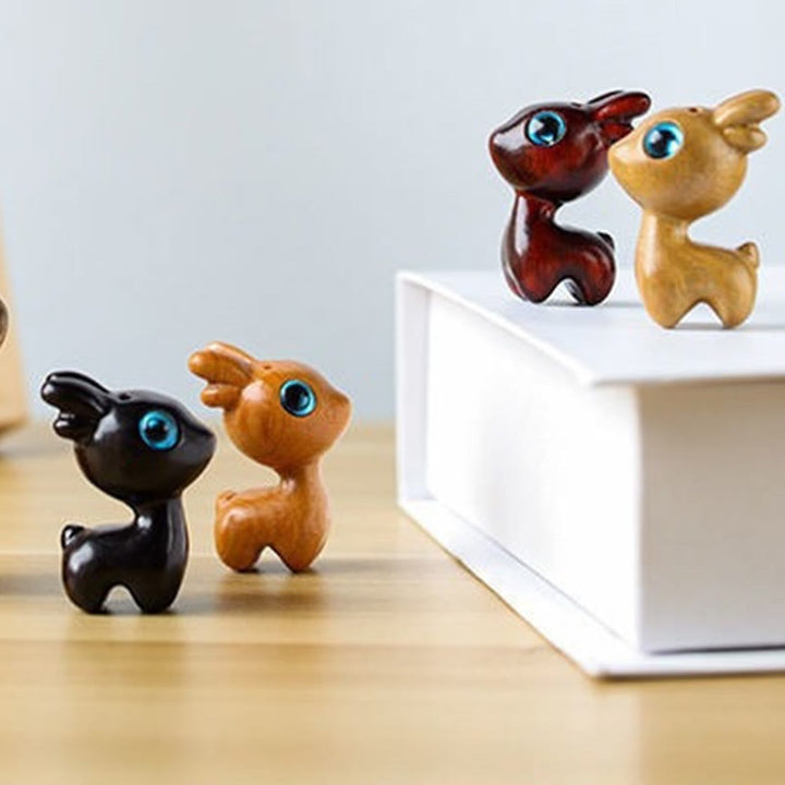 Buddha Stones, kleines Blatt, rotes Sandelholz, Ebenholz, Sandelholz, grünes Sandelholz, Glücksbringer, Mini-Hirschschutz, Dekoration