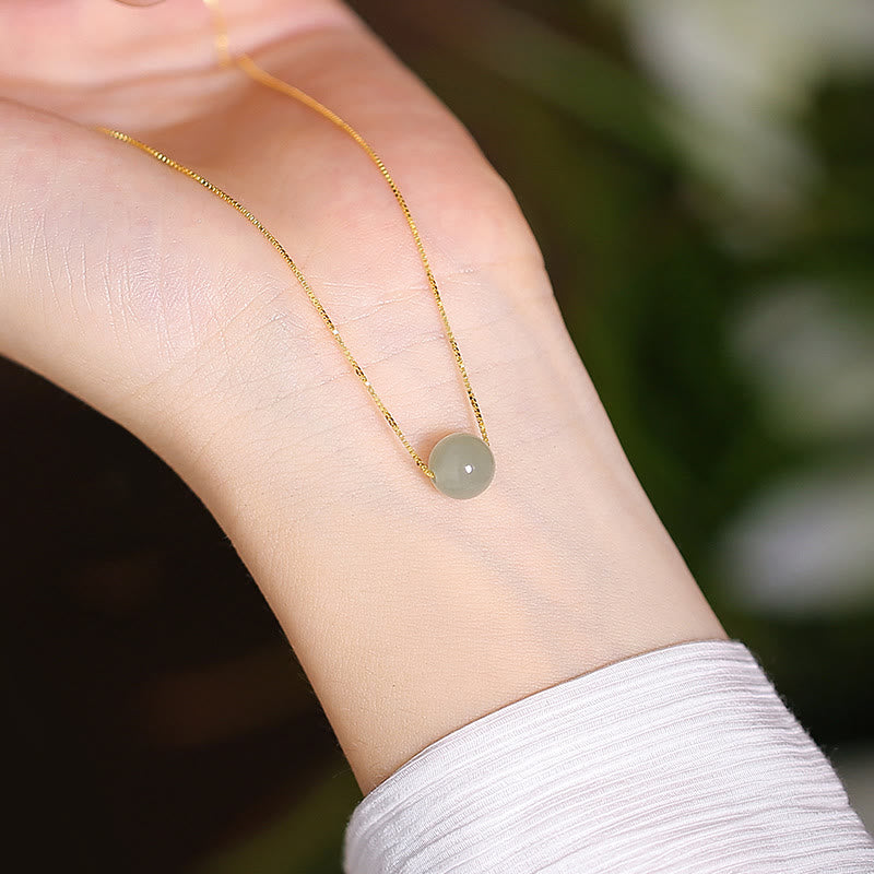 925 Sterling Silber natürliche Hetian Jade Cyan Jade Glück lachender Buddha Schmetterling Halskette Anhänger - Glücksperle aus Hetian-Jade - image 13