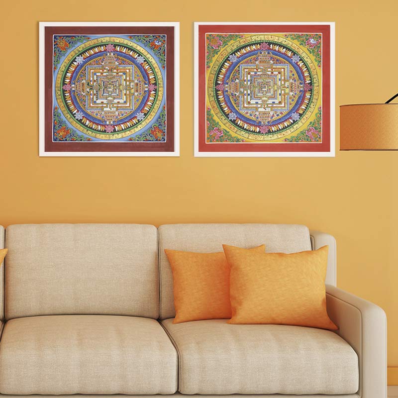 Buddha Stones, tibetisches Thangka-Gemälde, Segen, handgefertigte Dekoration