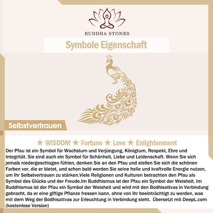 Natürlicher Jade Pfau Glück Wohlstand Halskette Anhänger