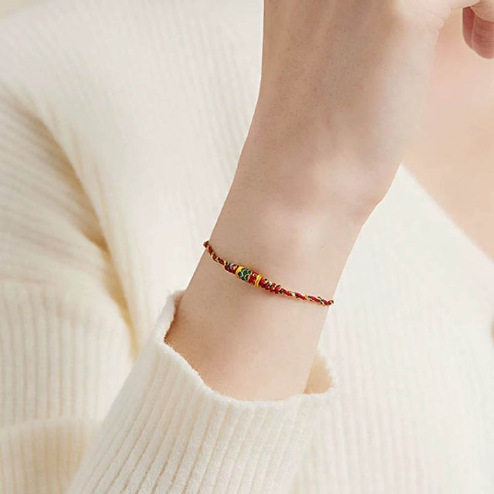 Buddha Stones Handgefertigtes Armband aus geflochtenem Seil, Koi Fish Wealth Prosperity