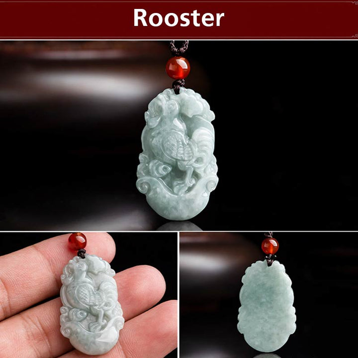 Buddha Stones, natürliche Jade, 12 chinesische Sternzeichen, Erfolgs-Anhänger-Halskette - image 16