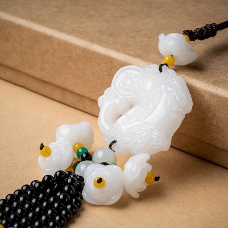 Buddha Stones FengShui Jade PiXiu Segen Auto Anhänger Dekoration