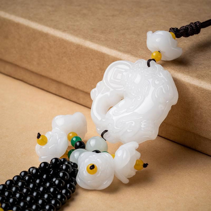 Buddha Stones FengShui Jade PiXiu Segen Auto Anhänger Dekoration
