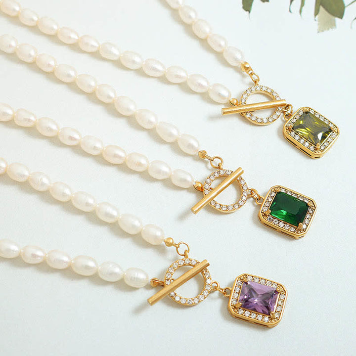 Perlen-Zirkon-Reichtum-Charm-Halsketten-Anhänger