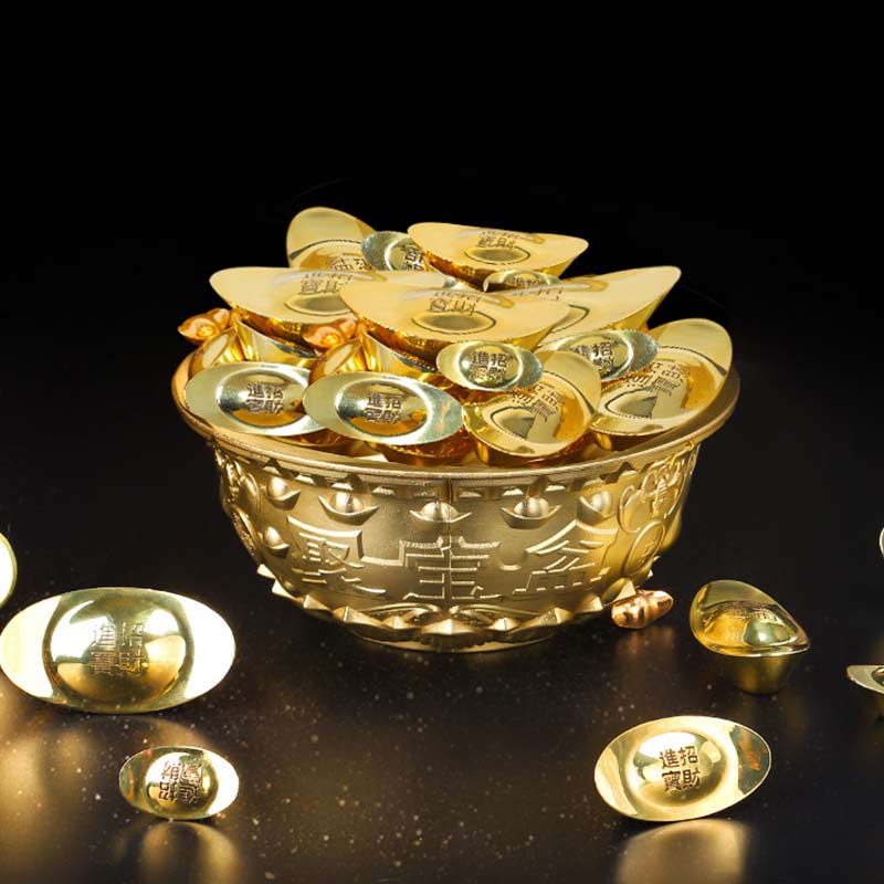 Buddha Stones, FengShui, die Reichtum und Kupferdekoration anziehen