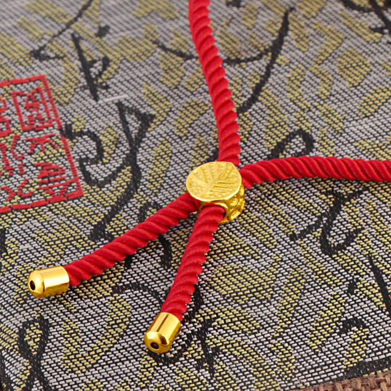 Buddha Stones Wealth Attractor Rotes Achat-Pixiu-Armband mit roter Schnur