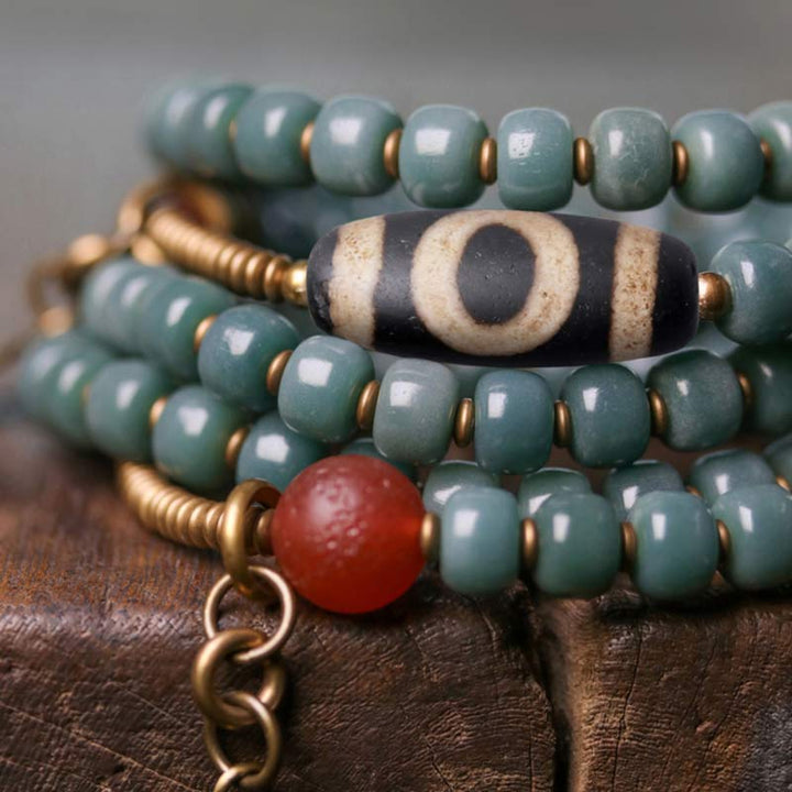 108 Mala-Perlen, Bodhi-Samen, Dzi-Perlen, Weisheitsarmband