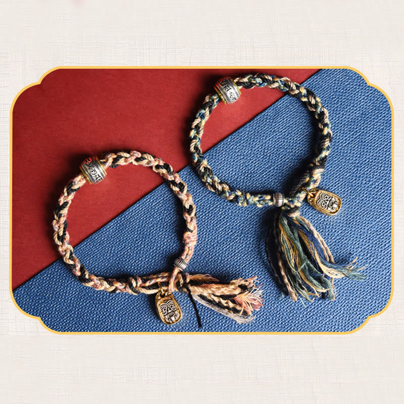 Buddha Stones Zakiram Göttin des Reichtums Om Mani Padme Hum Peace handgefertigtes Armband