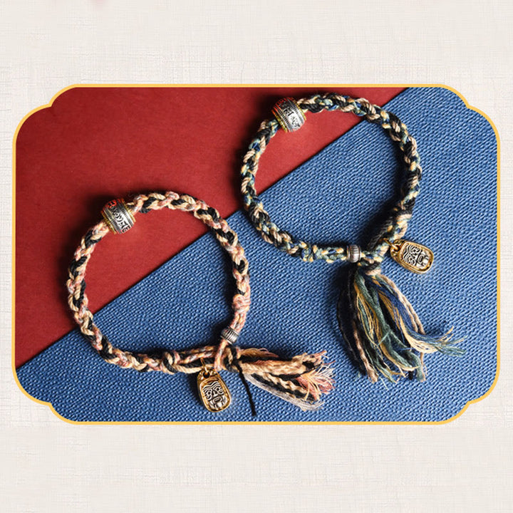 Buddha Stones Zakiram Göttin des Reichtums Om Mani Padme Hum Peace handgefertigtes Armband