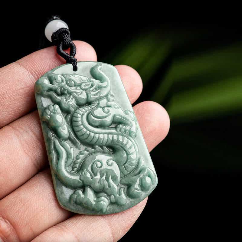 Buddha Stones, Jahr des Drachen, chinesisches Sternzeichen, Drache, Jade, Erfolg, Amulett, Halskettenanhänger