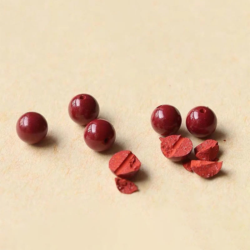 Buddha Stones Natural Lucky Cinnabar Bead Blessing String Armband Fußkettchen