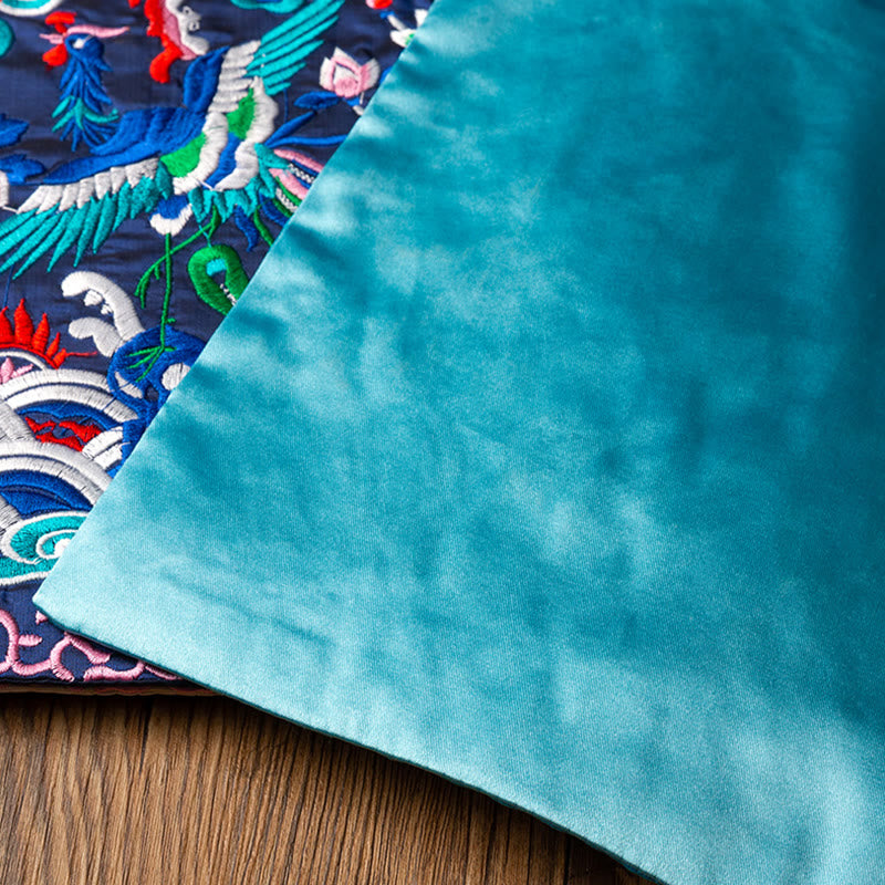 Buddha Stones, Phoenix, Drache, Kirin, Stickerei, Tassenunterlage, Teetasse, Untersetzer, Kung-Fu-Teematte