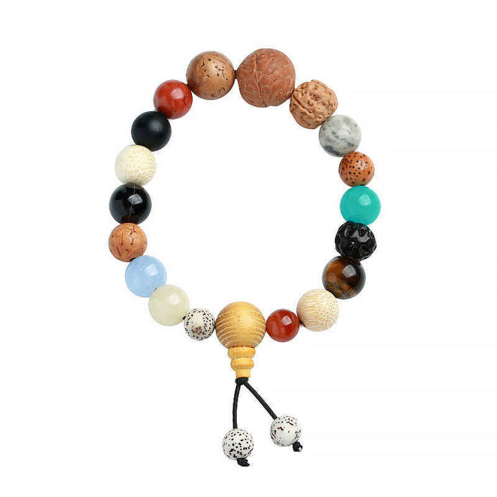 Buddha Stones Bodhi Samen Achat Weisheit Harmonie Handgelenk Mala Armband
