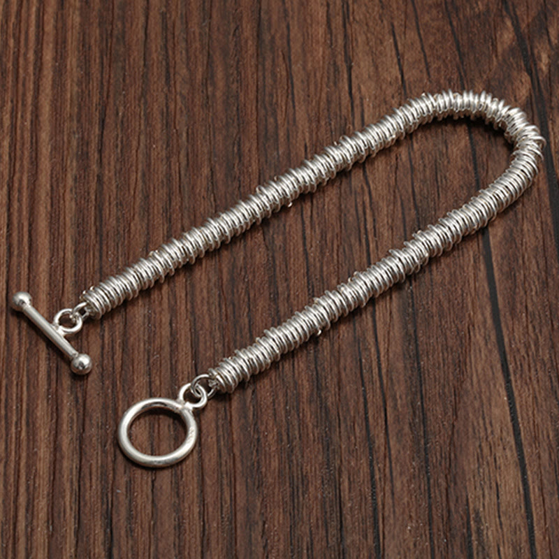 Buddha Stones Einfaches Kreismuster-Design-Glückskettenarmband
