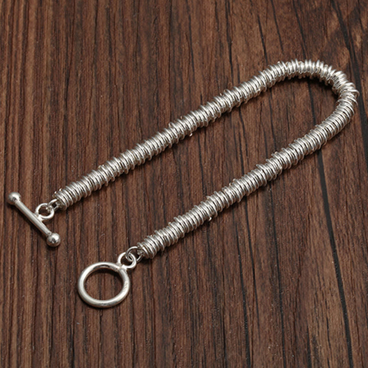 Buddha Stones Einfaches Kreismuster-Design-Glückskettenarmband