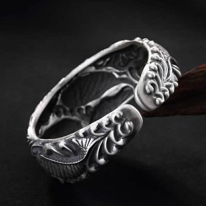 Armband mit Buddha Stonesn, Koi-Fisch, Lotus, Glück, Reichtum