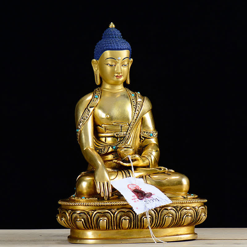 Buddha Shakyamuni Mitgefühl Kupfer Statue Dekoration