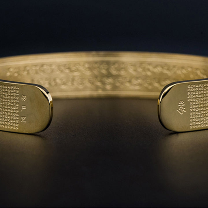 Buddha Stones Shurangama Mantra Gravur Titanstahl Segensarmband