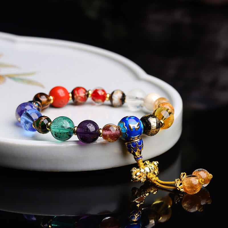 Buddha Stones, tibetische bunte Räucherstäbchen, Asche, Liuli-Glasperlen, Om Mani Padme Hum Dorje Vajra, 18 Perlen, Handgelenk-Mala