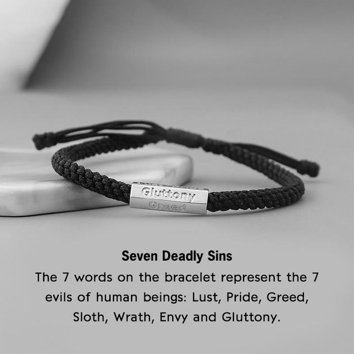 Sieben Todsünden, Sieben Tugenden, geflochtenes Armband