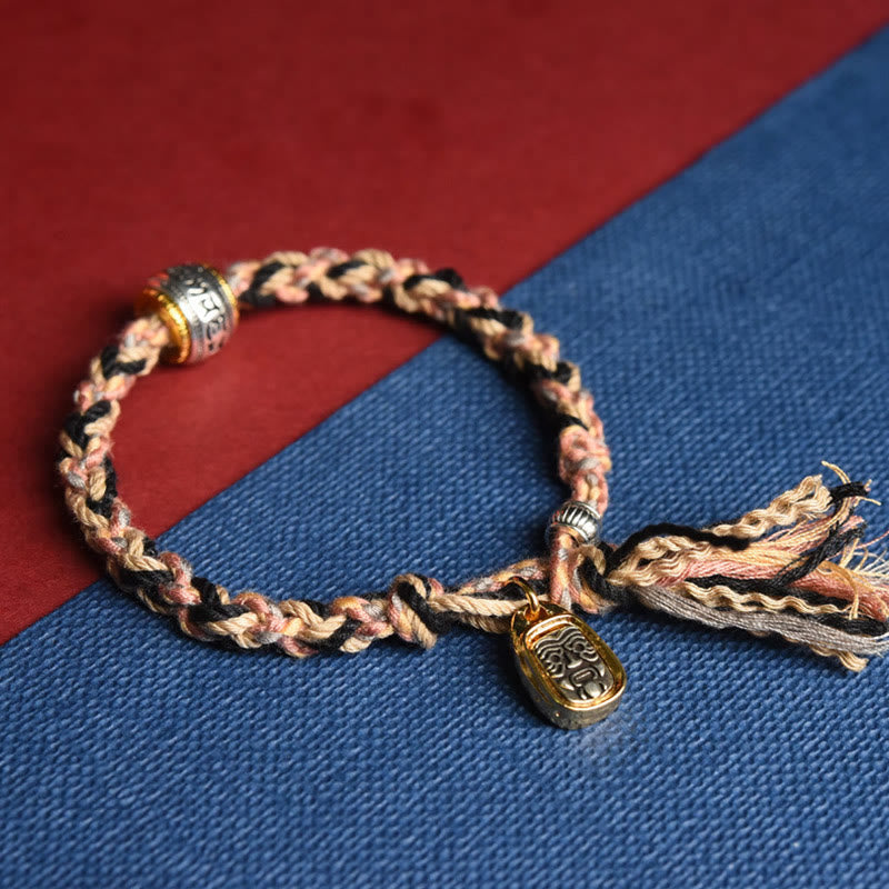 Buddha Stones Zakiram Göttin des Reichtums Om Mani Padme Hum Peace handgefertigtes Armband